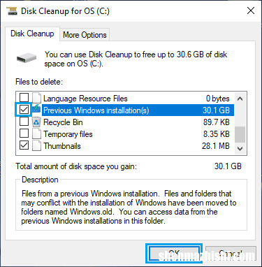 如何删除以前的Windows安装文件