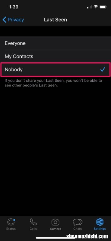 如何在iPhone隐藏WhatsApp“最后一次看到”状态