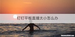 钉钉平板直播太小怎么办