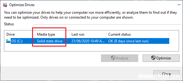 如何在Win10中检查硬盘是SSD还是HDD