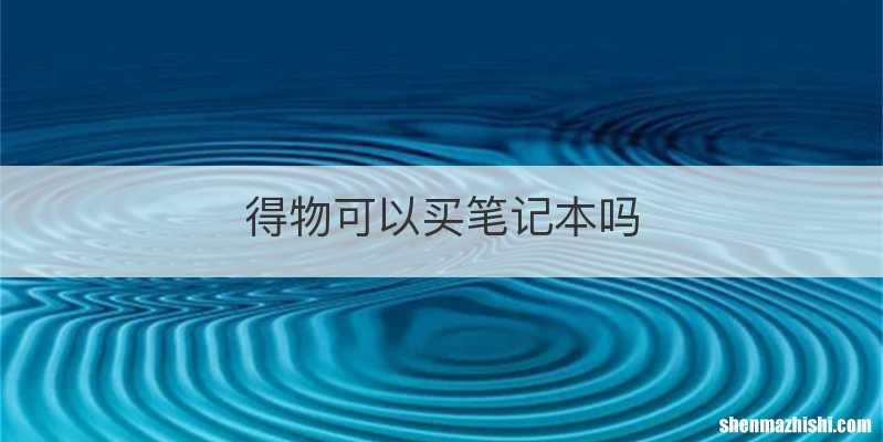得物可以买笔记本吗