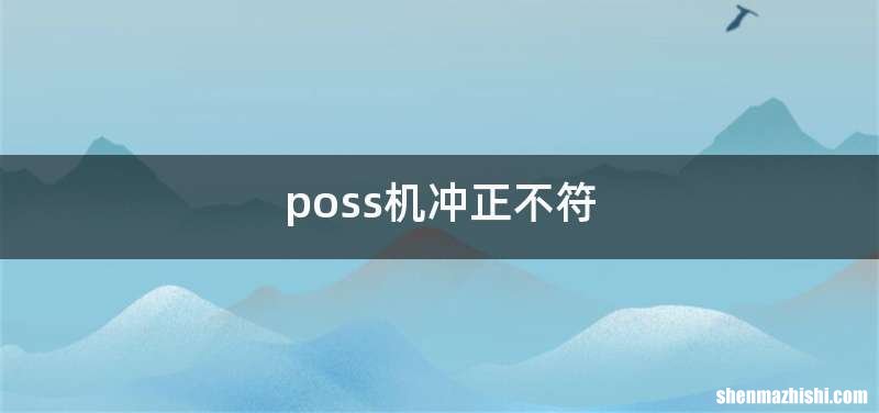 poss机冲正不符