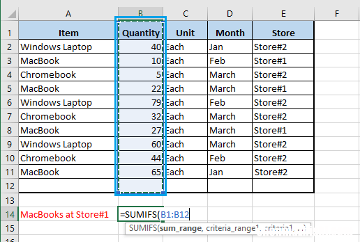 图文教程 如何使用Excel SUMIFS函数