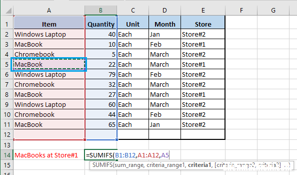 图文教程 如何使用Excel SUMIFS函数