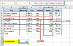 运用方法 如何在Excel中使用INDEX MATCH函数