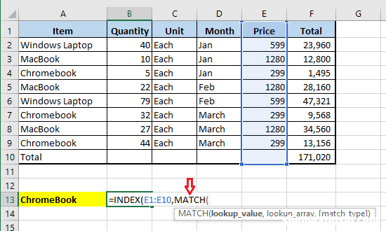 运用方法 如何在Excel中使用INDEX MATCH函数