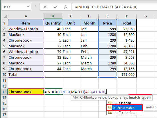 运用方法 如何在Excel中使用INDEX MATCH函数