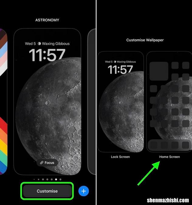 iOS16 如何在iPhone锁屏和主屏幕上设置不同的壁纸
