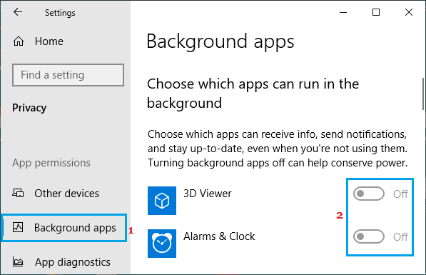 如何阻止应用程序在Windows10中在后台运行