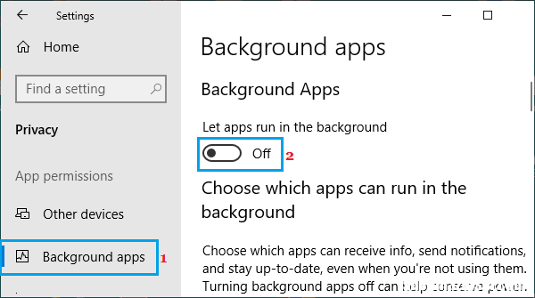 如何阻止应用程序在Windows10中在后台运行