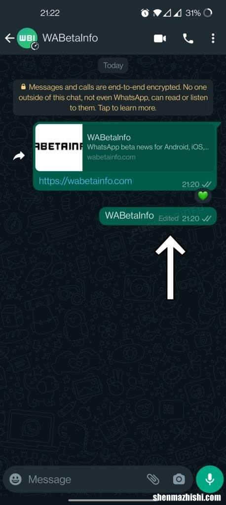 苹果WhatsApp的编辑消息功能的新细节