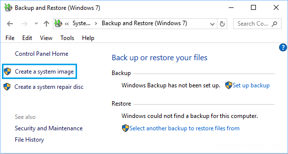 如何在Windows10中创建系统映像备份