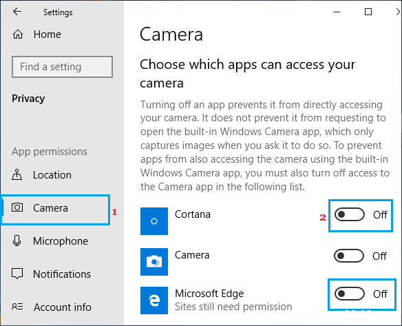 如何防止应用程序访问Windows10中的网络摄像头