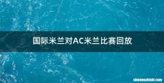 国际米兰对AC米兰比赛回放