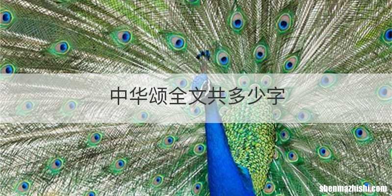 中华颂全文共多少字