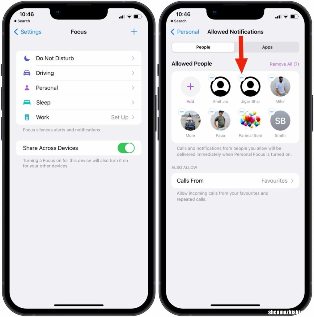 iPhone启用对焦模式，防止苹果上的来电通知