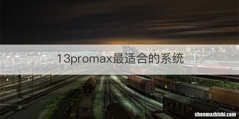 13promax最适合的系统