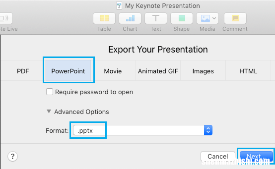 如何将Keynote演示文稿转换为PowerPoint