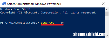 如何在Windows10中启用或禁用休眠模式