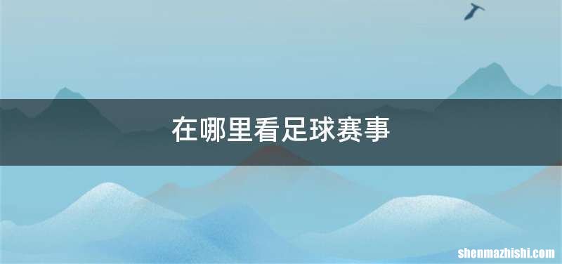 在哪里看足球赛事