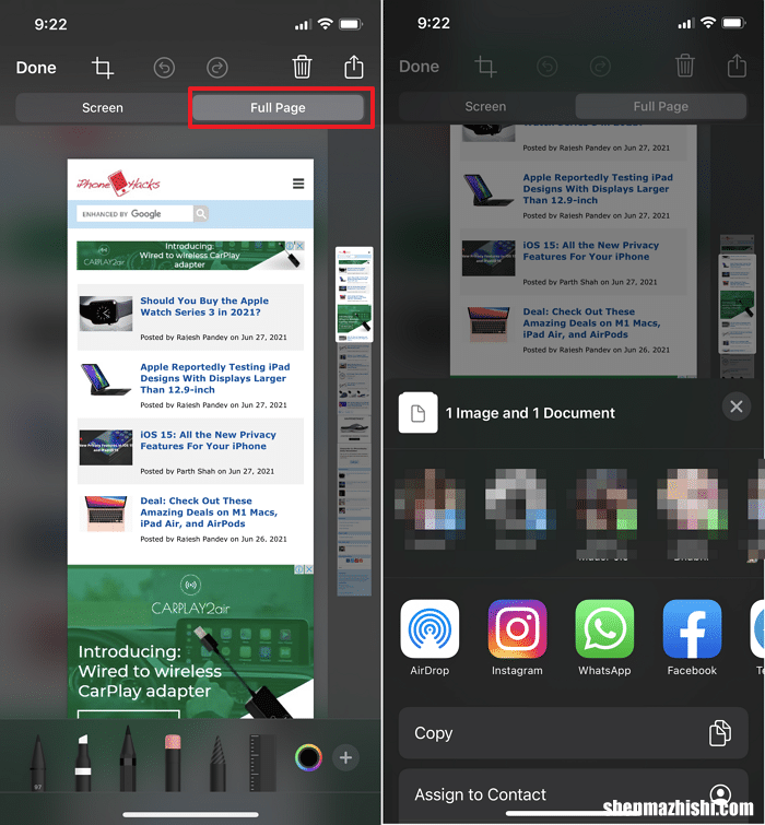 如何在iPhone上进行滚动截图，苹果进行长截图