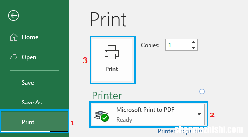 如何在微软Excel中打印为PDF或另存为PDF