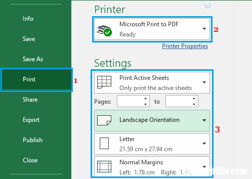如何在微软Excel中打印为PDF或另存为PDF