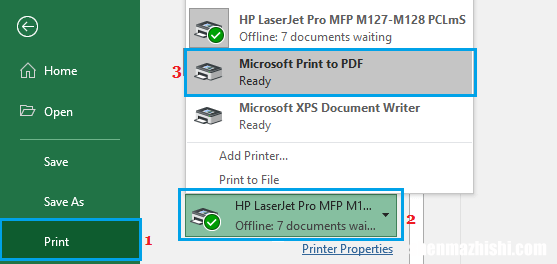 如何在微软Excel中打印为PDF或另存为PDF