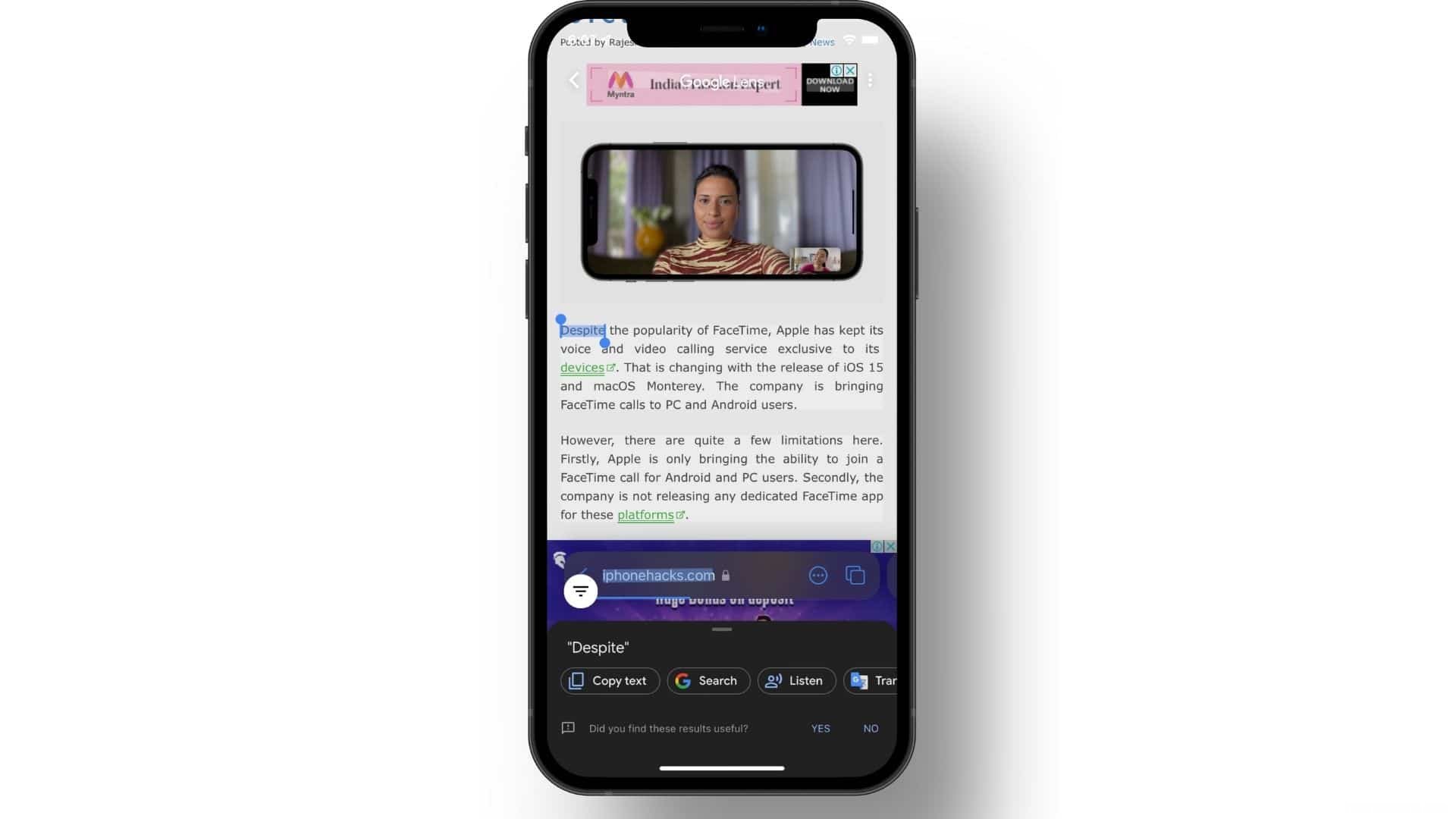 如何立即在iPhone上获取iOS15的实时文本功能