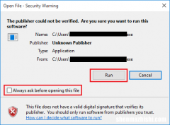 如何修复Windows10中的“无法验证发布者”错误