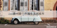 贵州哪个市属于五线城市