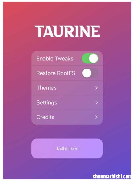 苹果教程 如何在iPhone运行iOS14 Taurine越狱工具