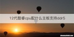12代酷睿cpu配什么主板支持ddr5
