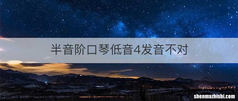半音阶口琴低音4发音不对