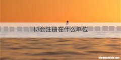 协会注册在什么单位