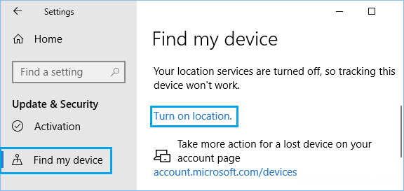 如何在Windows10中设置“查找我的设备”