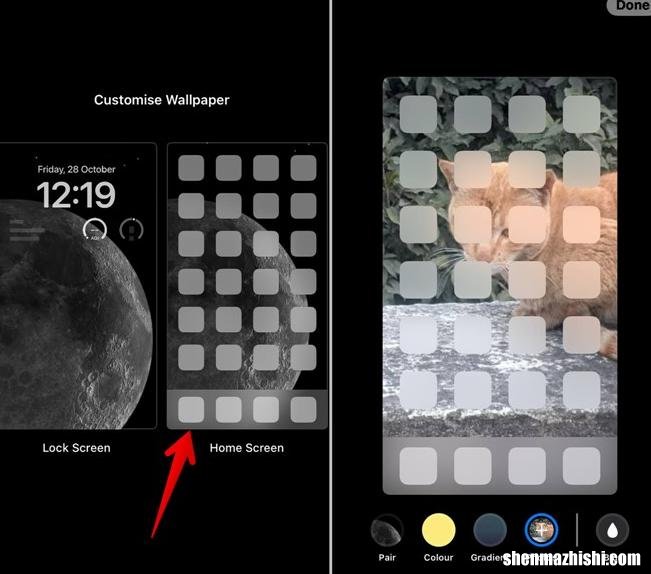 苹果iOS16 iPhone锁屏幕上设置不同的壁纸