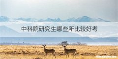 中科院研究生哪些所比较好考