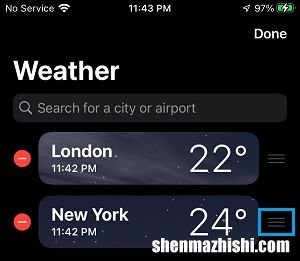 如何在iPhone上将城市添加到天气应用程序
