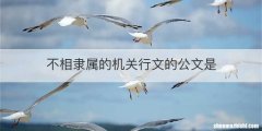不相隶属的机关行文的公文是