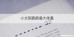 小太阳鹦鹉最大体重