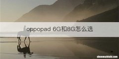 oppopad 6G和8G怎么选
