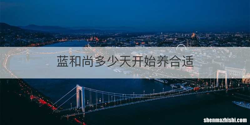 蓝和尚多少天开始养合适