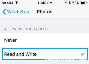 WhatsApp照片和视频无法在iPhone上下载
