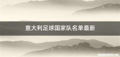 意大利足球国家队名单最新