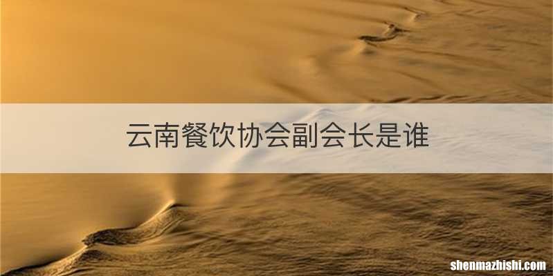 云南餐饮协会副会长是谁