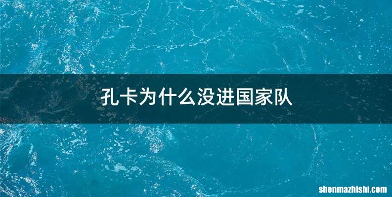 孔卡为什么没进国家队