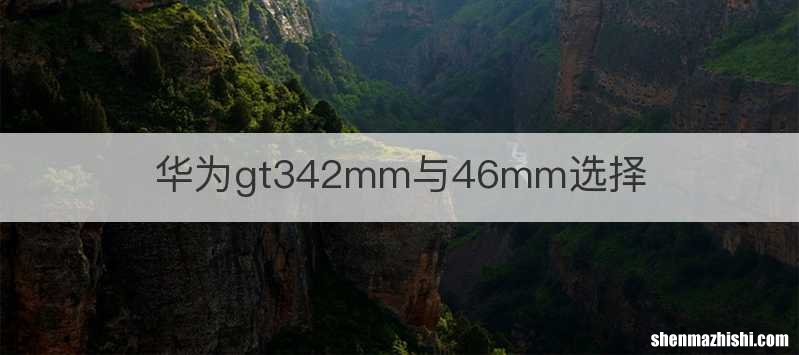 华为gt342mm与46mm选择
