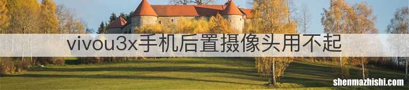 vivou3x手机后置摄像头用不起