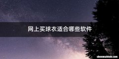网上买球衣适合哪些软件